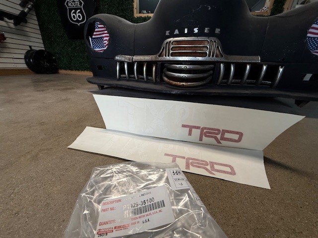 (1) Toyota Body Graphics, TX-Pro White Lettering, Red TRD Pt929-35100 genuine oe