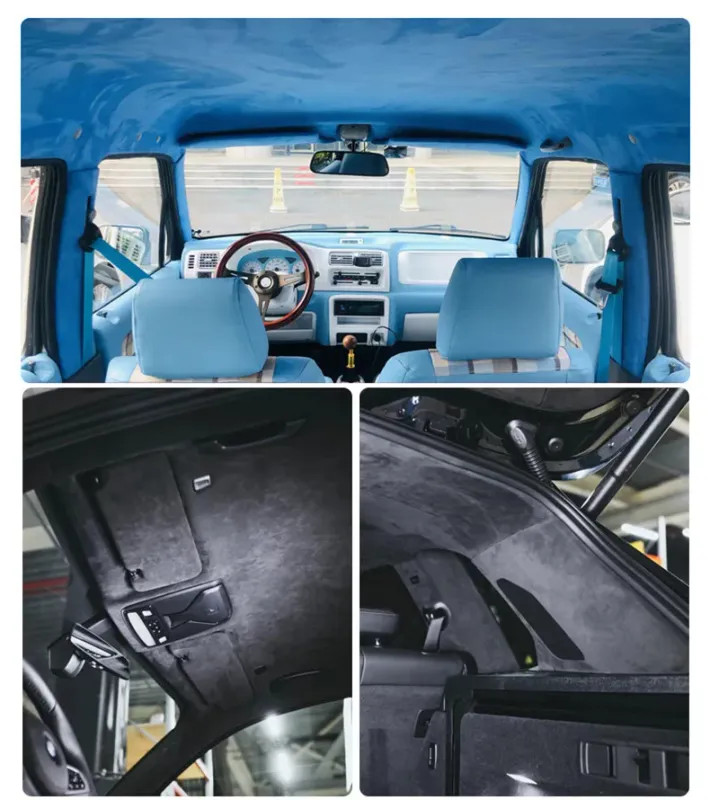 Suede Fabric Roll Sticker for Car Interior Drawer Liner Jewelry Box Decor Faux