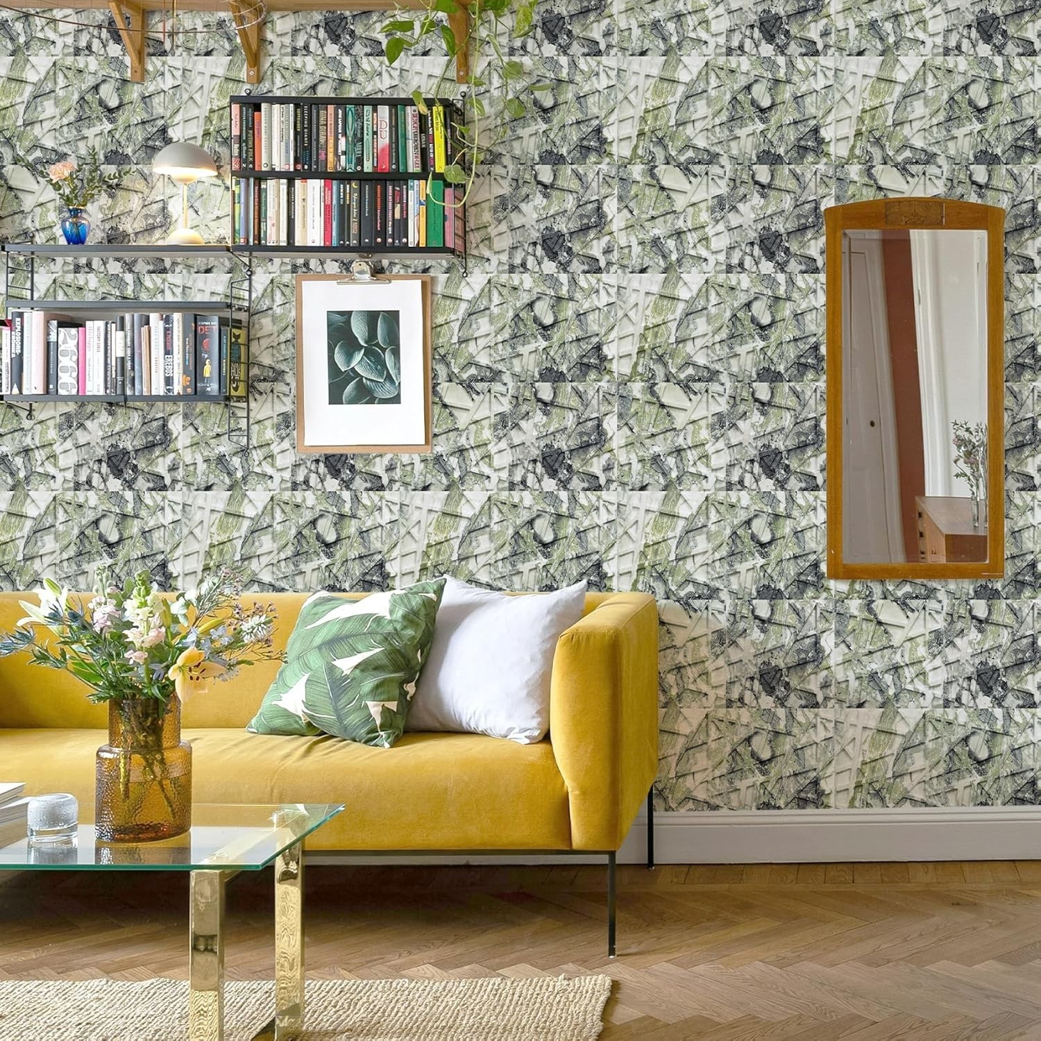 Transform Your Space with 33 Decorative 3D Wall Panels, 12"x12" Marble Style