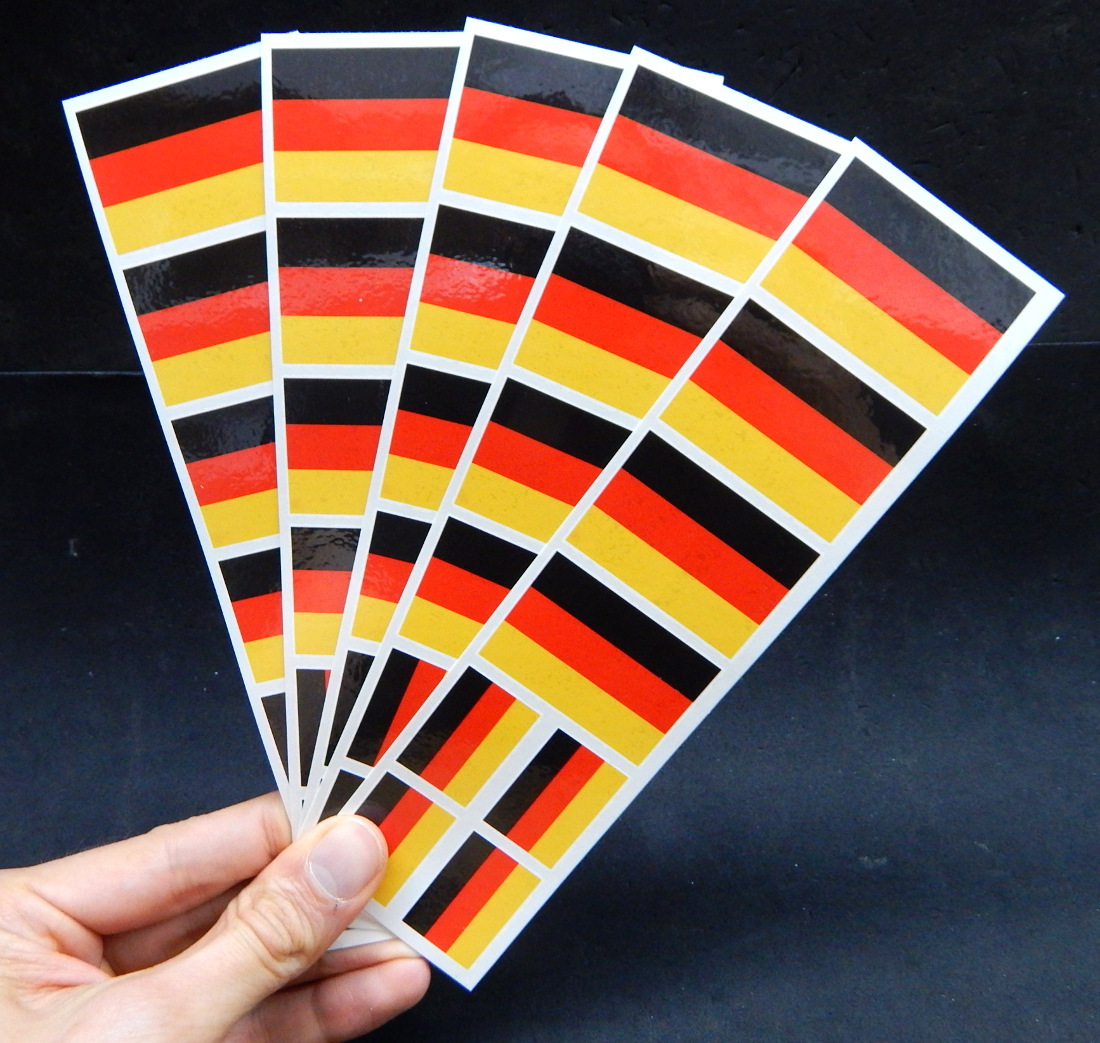 40 Removable Stickers: German Flag, Germany Party Favors, Decals