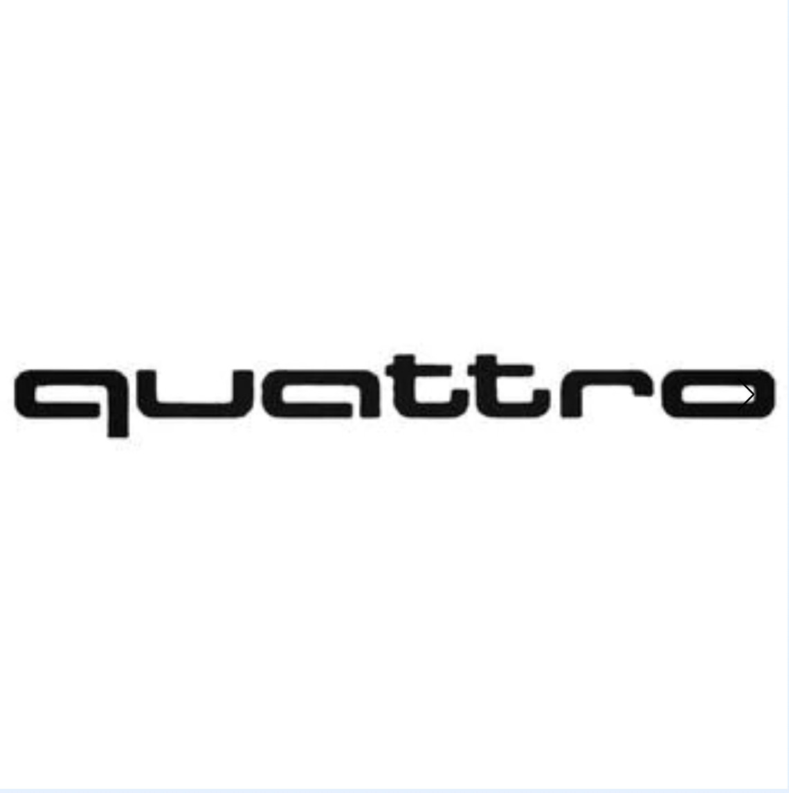 QUATTRO AUDI WINDSHIELD DECAL CAR STICKER 30"W X 3.3"H Black-White!