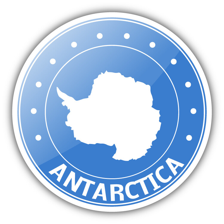 Antarctica Map Glossy Car Bumper Sticker Decal
