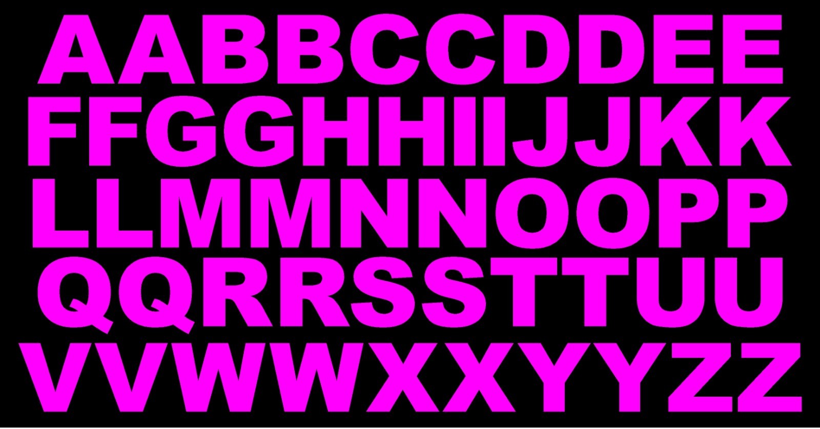 A B C Lettering Alphabet Die Cut Vinyl Decals Waterproof Many Colors and Sizes