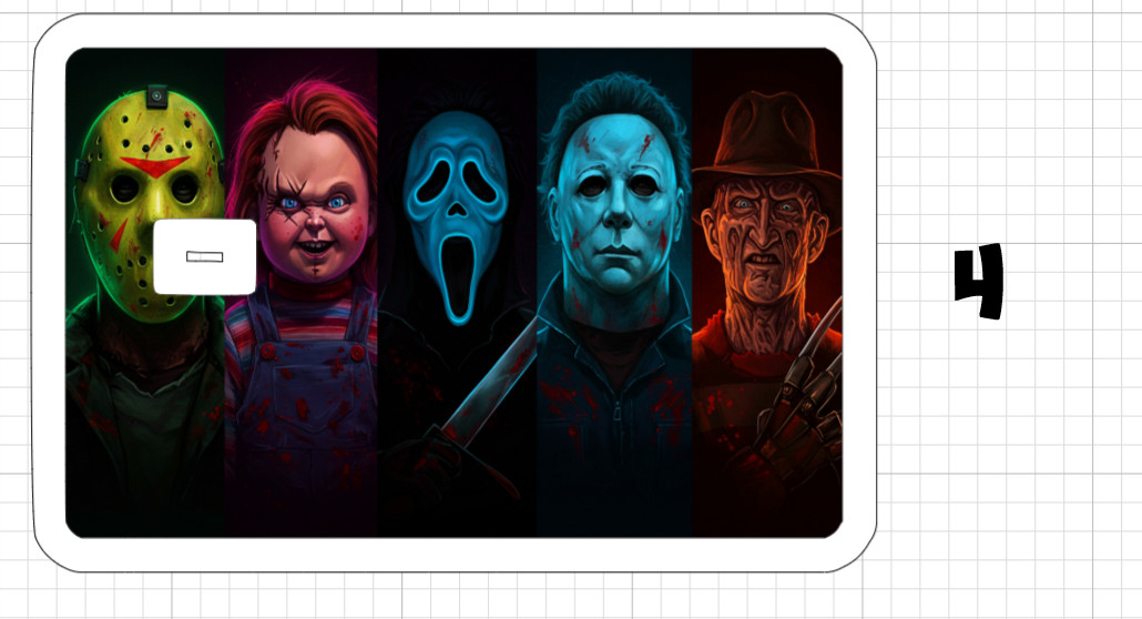 Horror Halloween Credit Debit Card Skins Sticker Jason Myers Chucky Freddy Ghost
