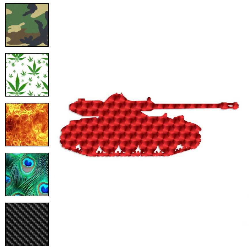 Tank M4 Sherman Military, Vinyl Decal Sticker, 40 Patterns & 3 Sizes, #3023
