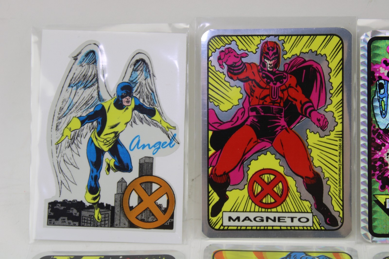 Lot: 32 Vtg Marvel X-Men Foil Prism 90s Vending Machine Stickers Kodak Rare Mint