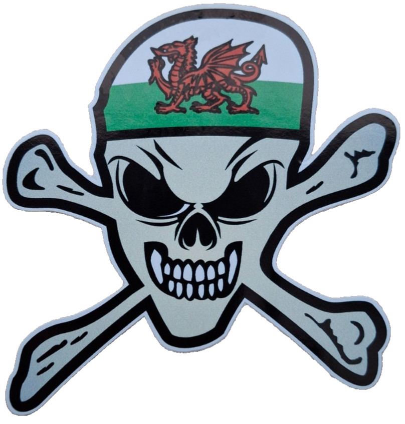 Wales Pirate Flag Sticker – External Car Window Bumper Sticker