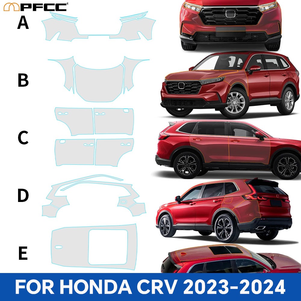 Full Car For Honda CR-V 2023-2025 Precut Kit Paint Protection Film Clear PPF TPU