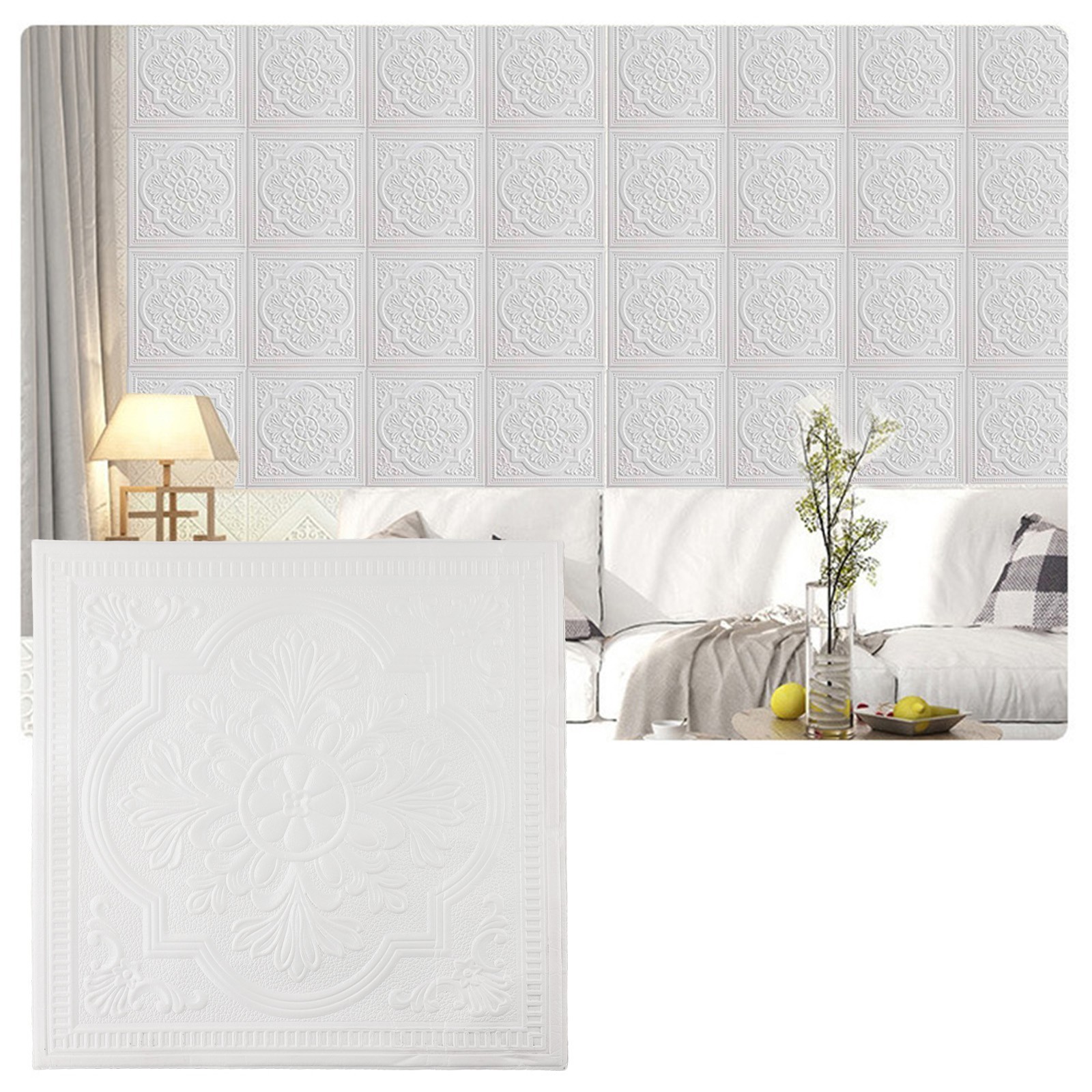 Sound Insulated Soft Foam Panels Selfadhesive for TILE Wall Sticker Waterproof