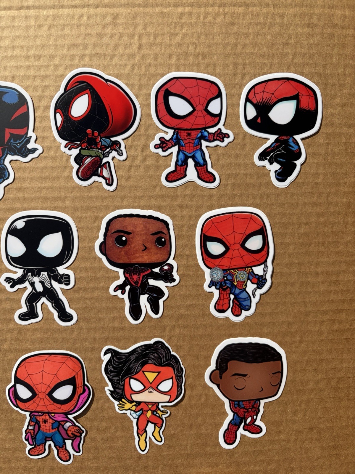 Lot of 20 Spider-Man Funko Pop Style Decal / Stickers Custom Art Variant Set