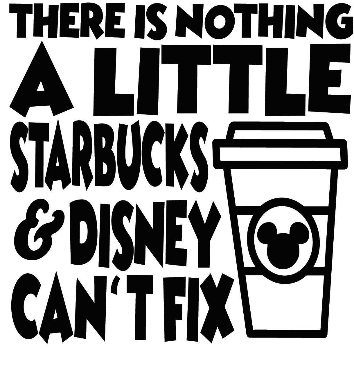 Disney & Starbucks Decal: Fix Your Day with Magic & Coffee – 6549
