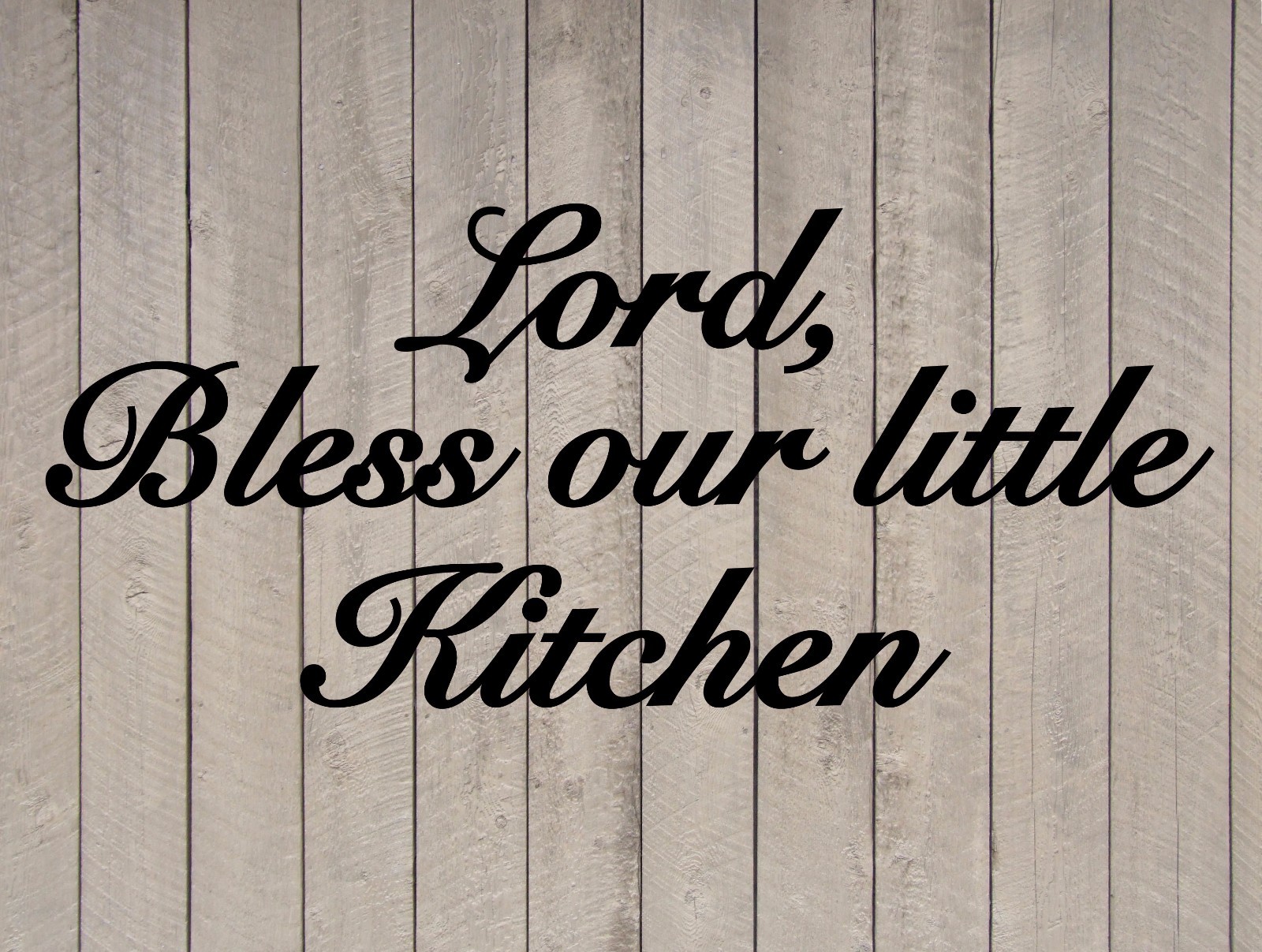 Lord, Bless our little Kitchen Wall Quote Vinyl Sticker Decal 5"h x 11"w