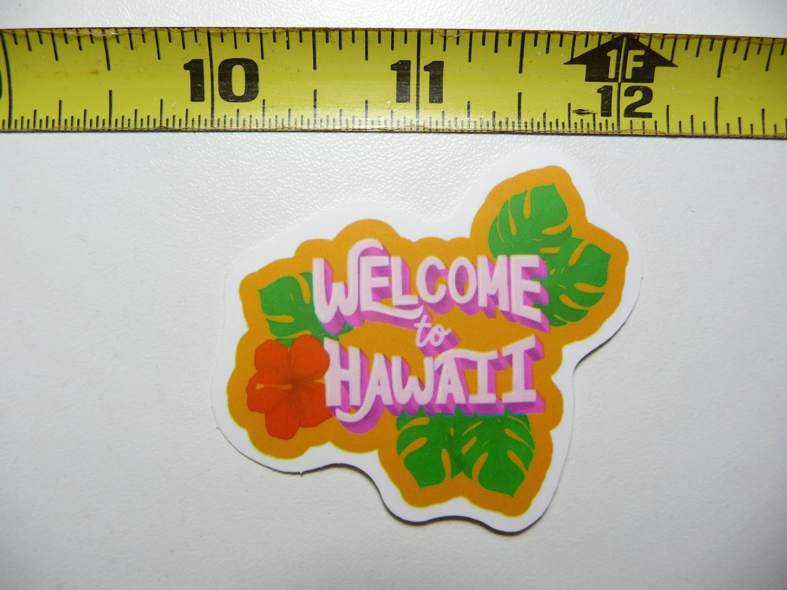 WELCOME TO HAWAII ISLAND LEAVES SMALL STICKER DECAL WALL FUNNY