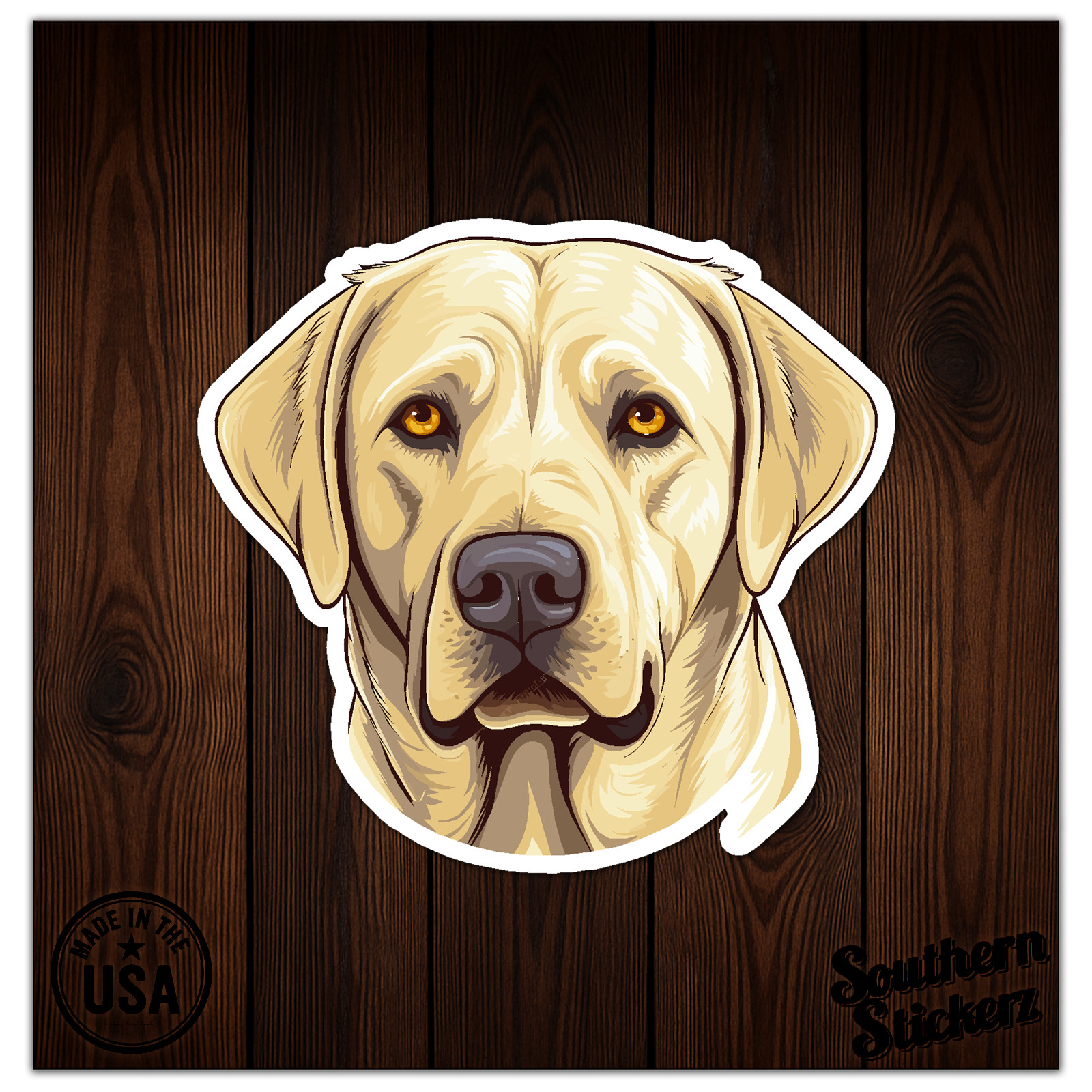 Yellow Lab – Vinyl Decal Sticker – Car Window Laptop – ebn11257