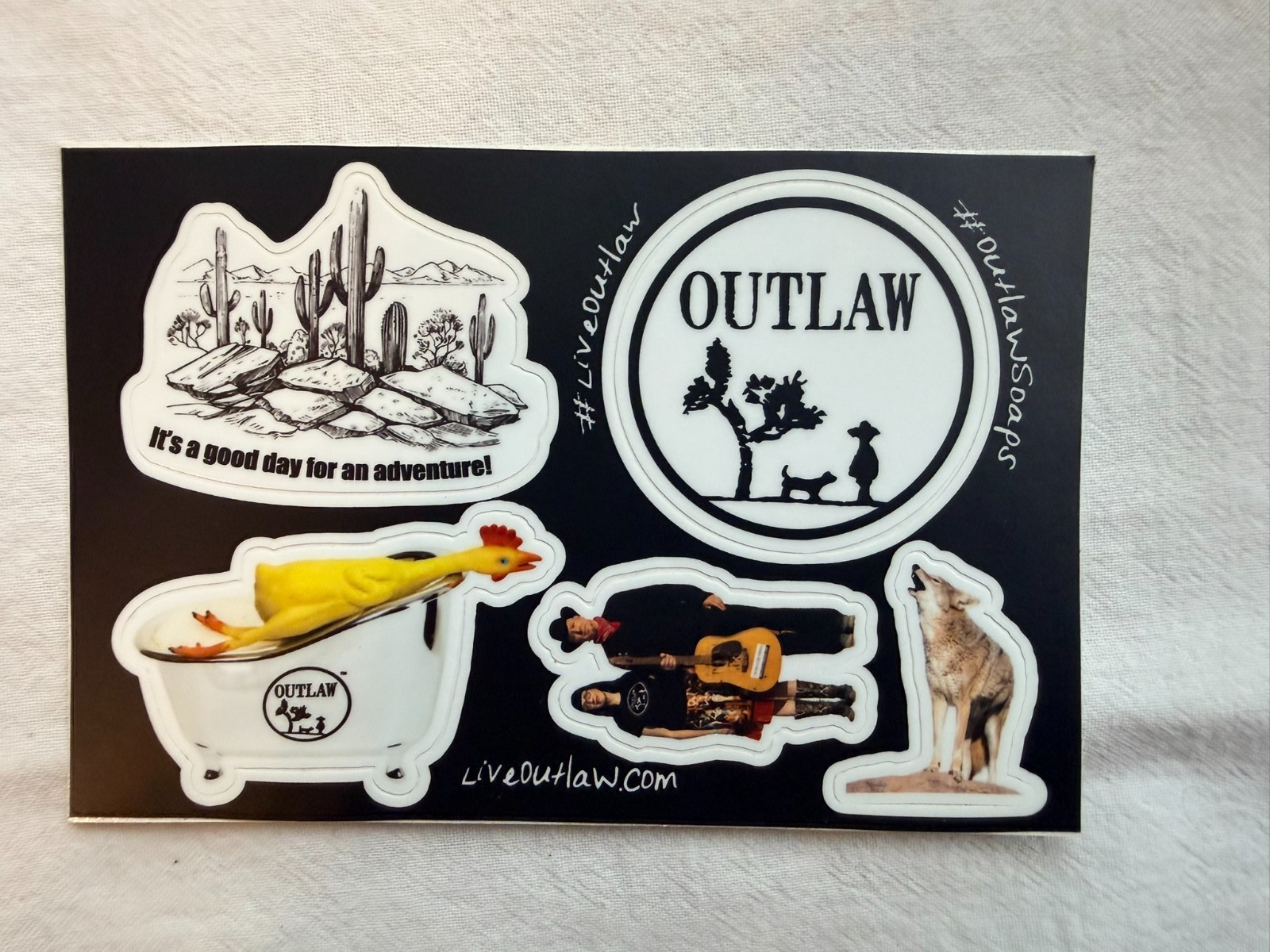 Outlaw Soaps vinyl sticker set
