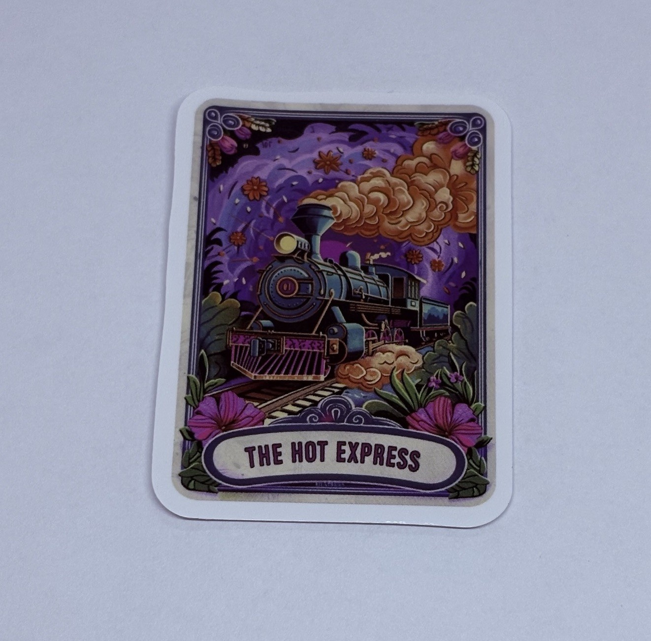“The Hot Express” Train Tarot Sticker Decal Humor Gothic Art Vinyl Journal Tc9