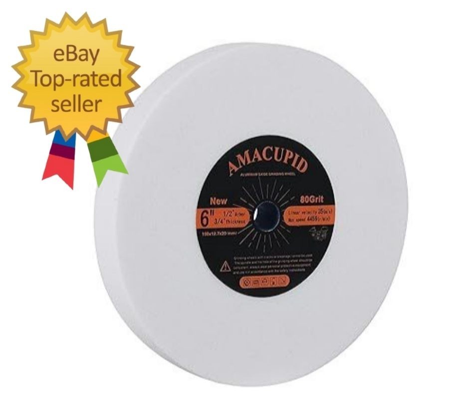 Bench Grinder Wheel 6 Inch, White Aluminum Oxide Abrasive Grinding Wheels. for S