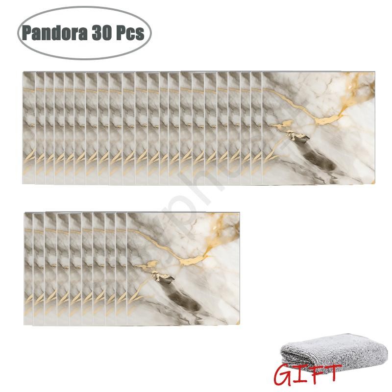 10-50 Pvc Marble Wall Stickers Self Adhesive Waterproof Tile Floor Kitchen Decor