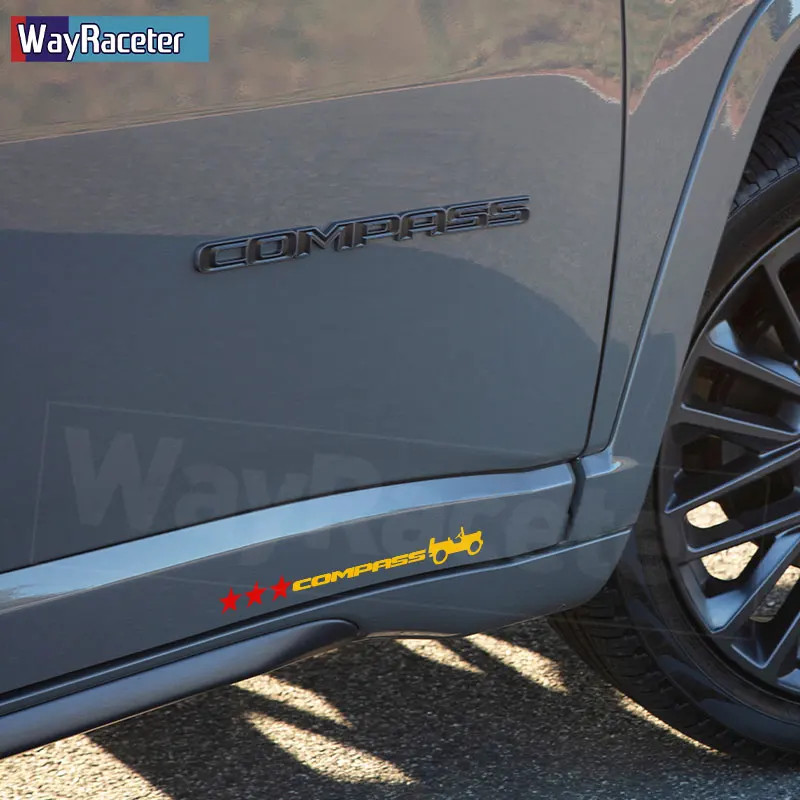 Aftermarket Jeep Compass Willy Edition Star Decal Kit – Reflective Vinyl | Hood,