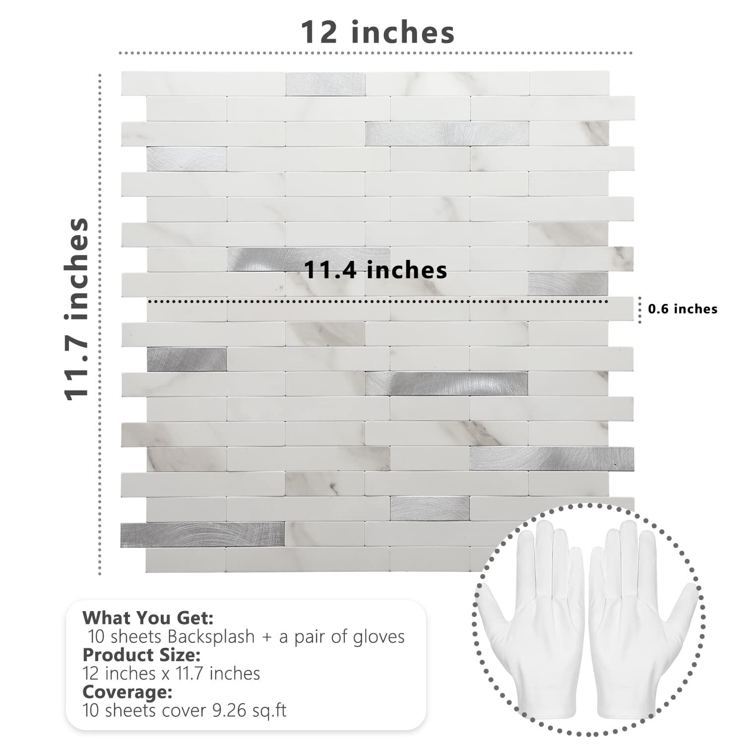 STICKGOO Peel and Stick Backsplash,PVC Wall Tiles Stick on Backsplash for Kit…
