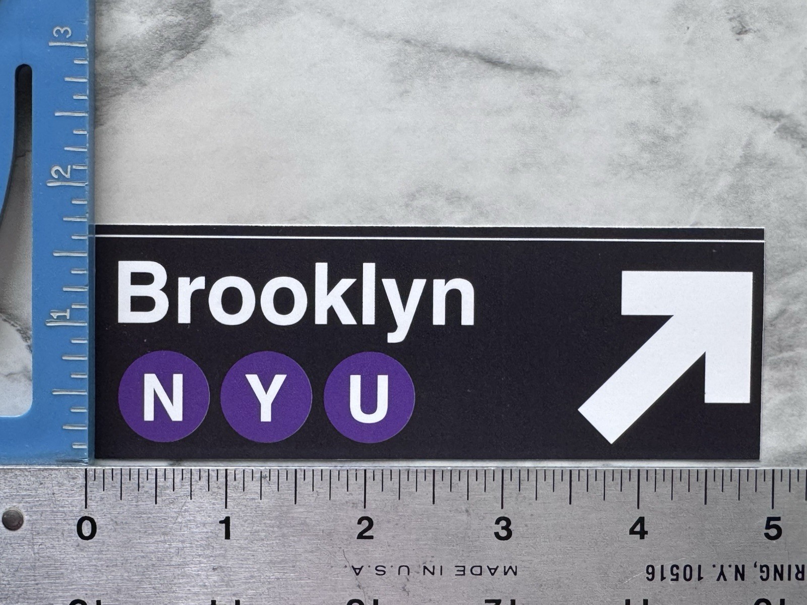 BROOKLYN N Y U NEW YORK UNIVERSITY SUBWAY STYLE STICKER