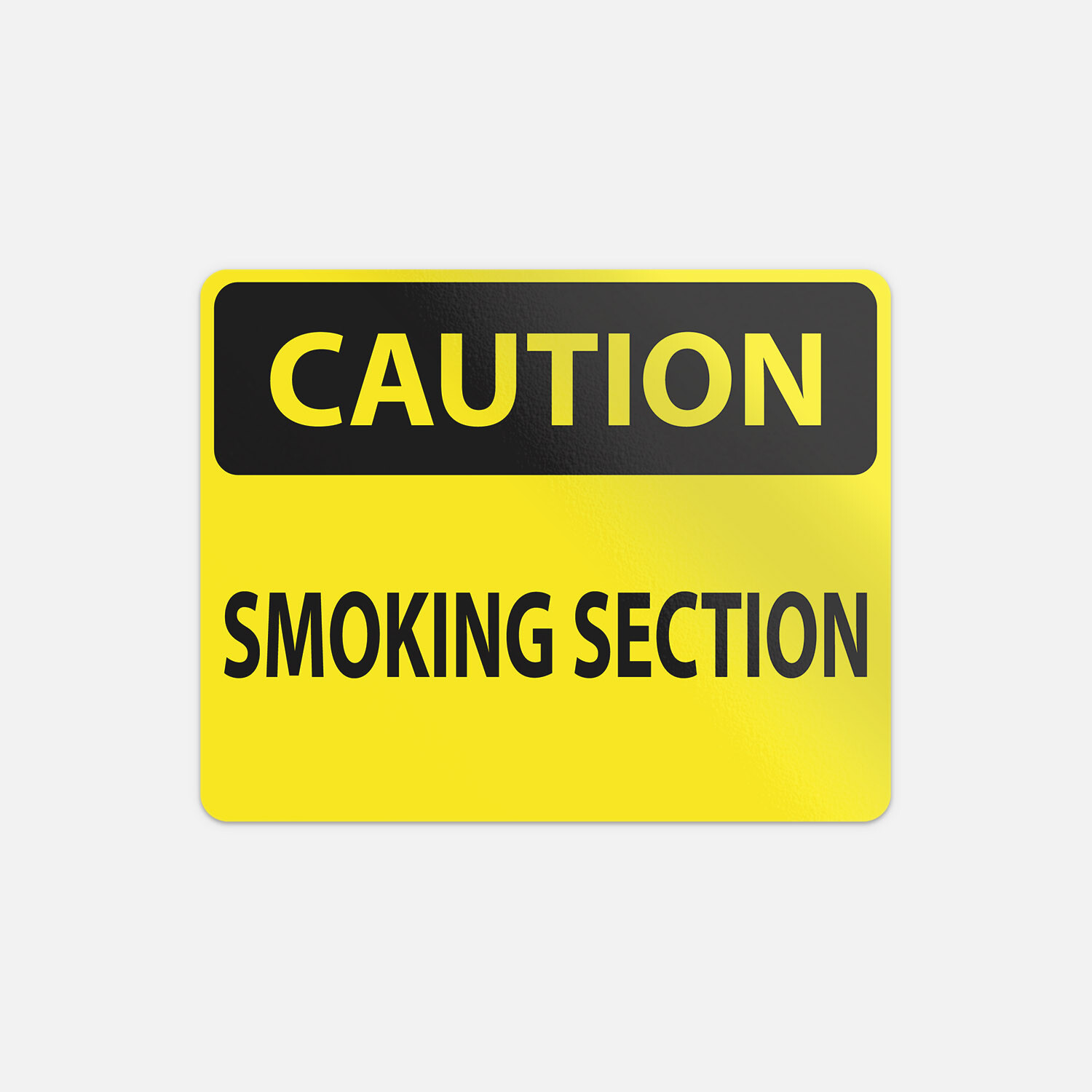 Caution Smoking Section Slogan Sign Vinyl Sticker Decal