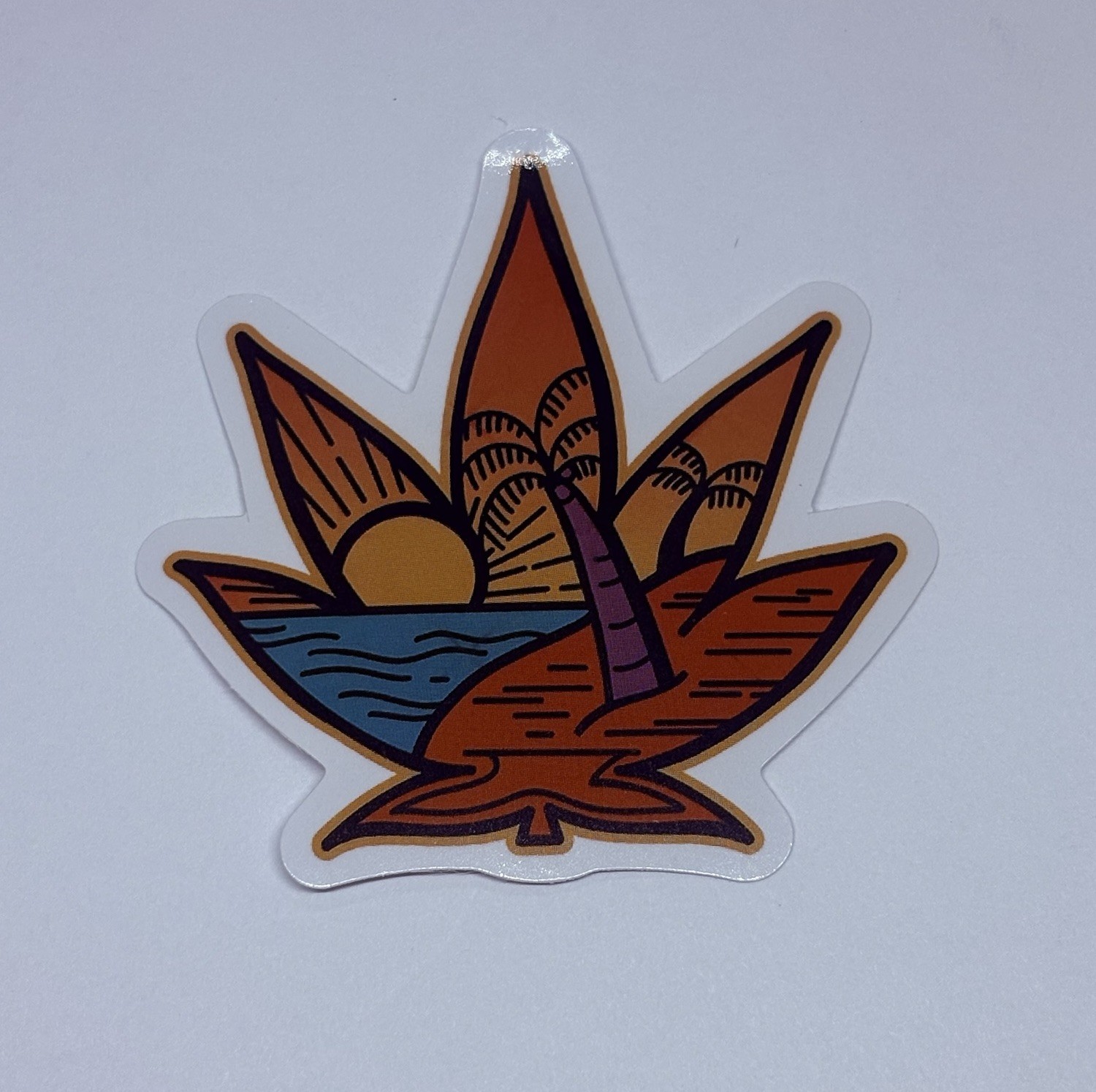 Sunset & Palm Trees Sticker Travel California Tour Art Decal Vinyl Souvenir Tc9
