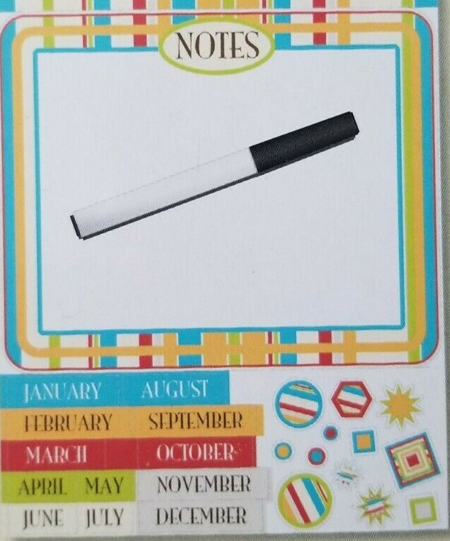 Motifs In A Minute! 2 Monthly Planning Calendars Wall Decals NIP