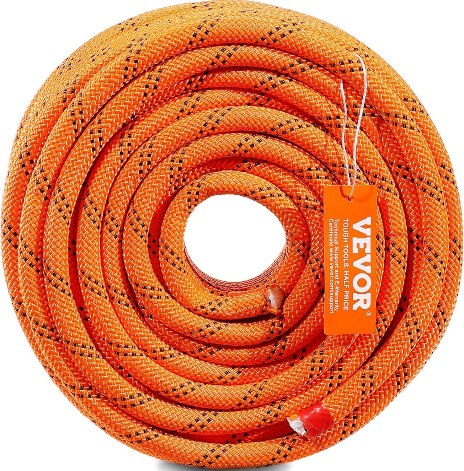 Double Braided Polyester Rope, 1/2 in X 120 Ft, 48 Strands, 8000 LBS Breaking St