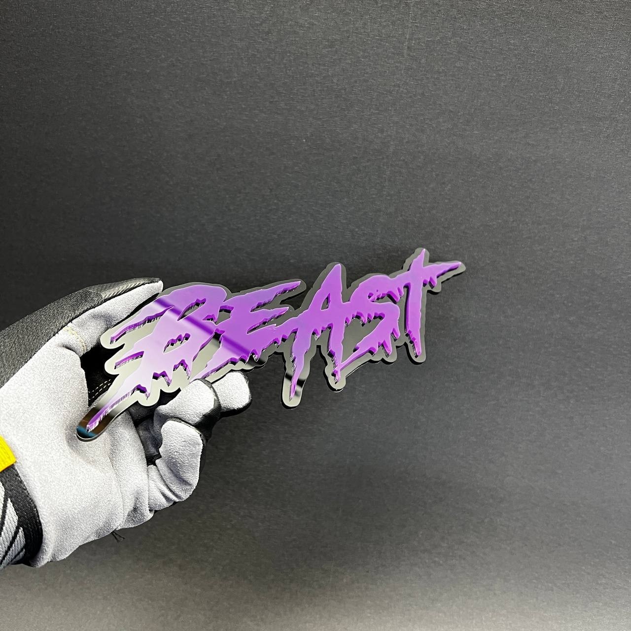 1PC BEAST Custom 3D Text Car Badge Fender Emblem Tailgate Toolbox Decal