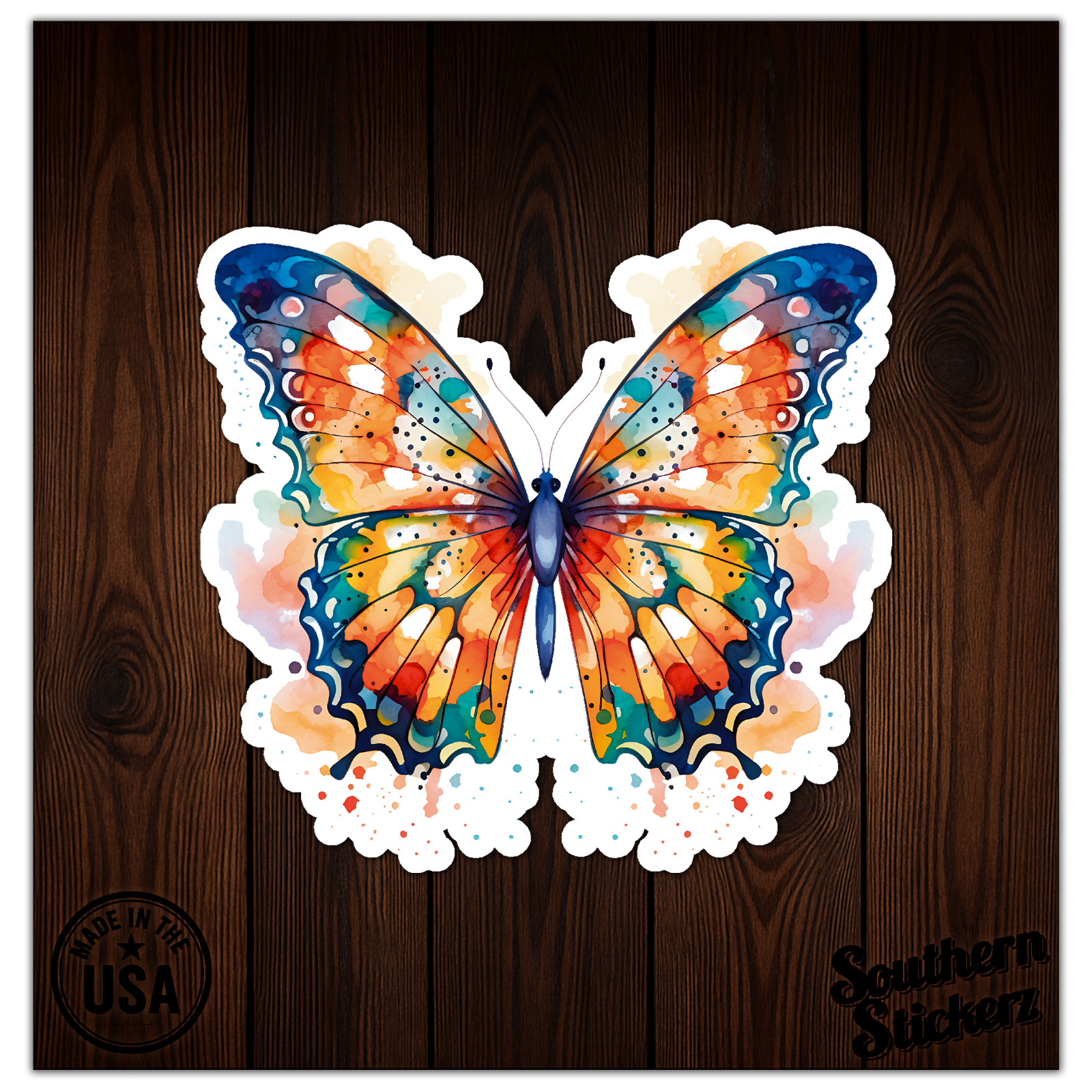 Watercolor Butterfly – Vinyl Decal Sticker – Car Window Laptop – ebn11994