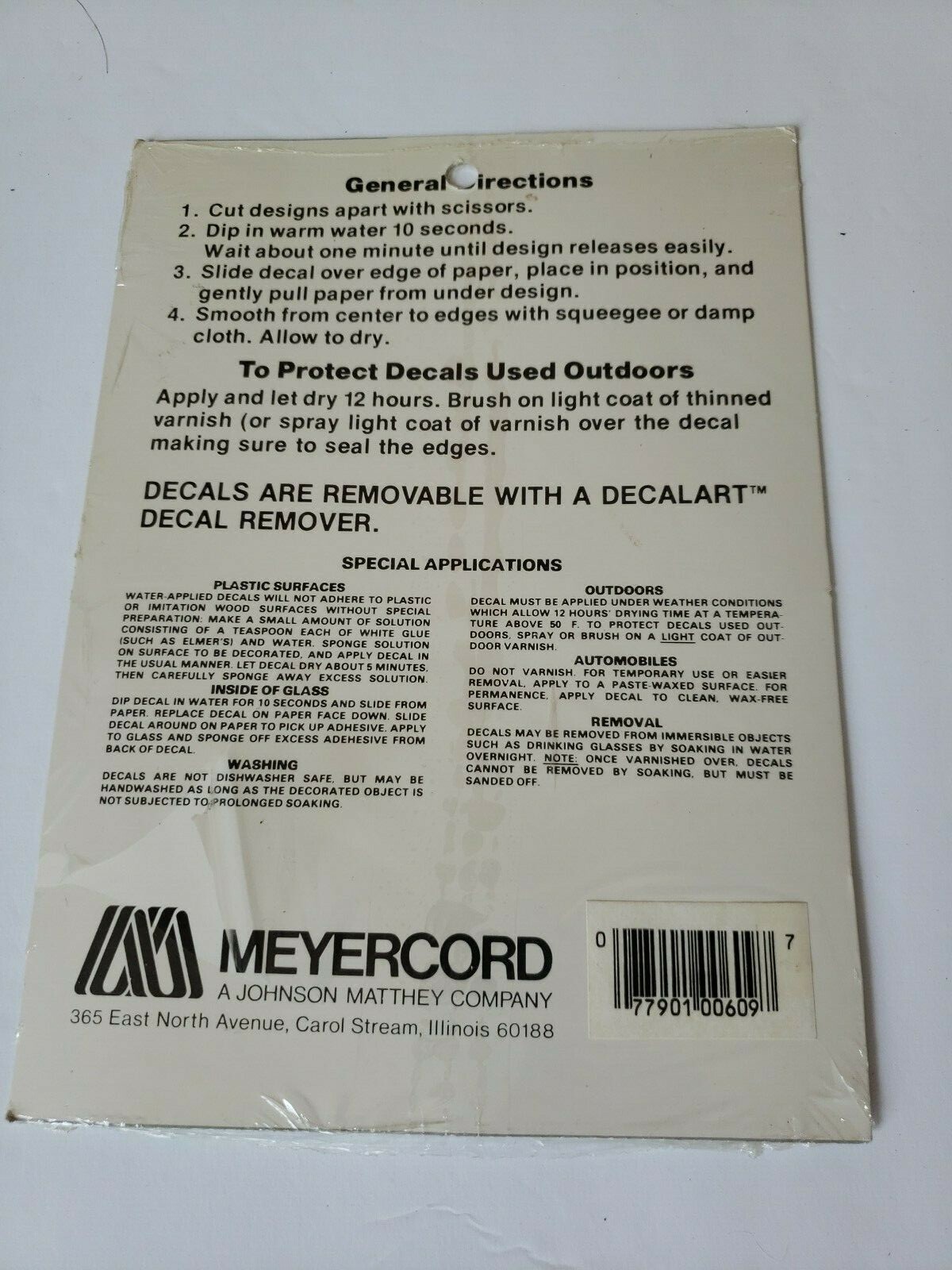 Meyercord Water Applied Art Decals Watermelons Vintage Country New NOS