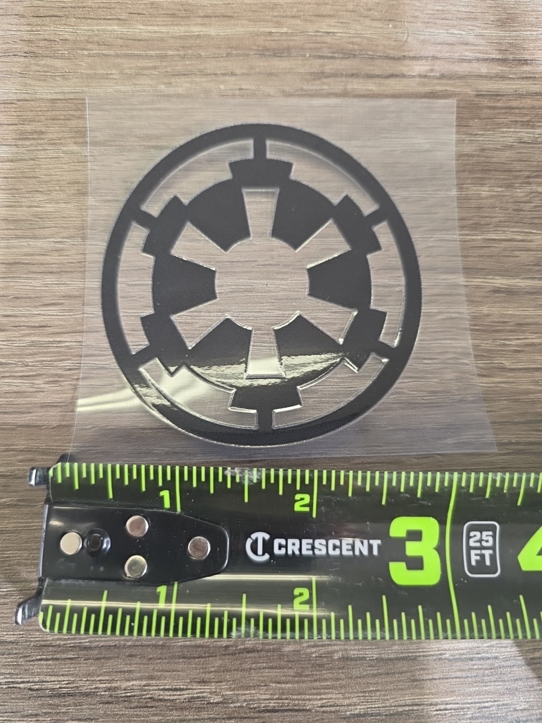 Galactic Empire Star Wars Black UVDTF Decal Made In USA Waterproof