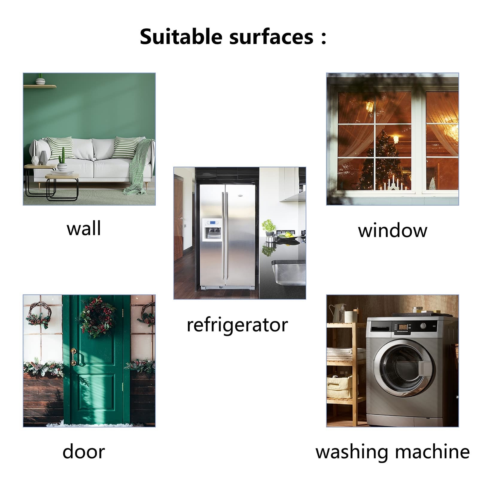 CREATCABIN 4pcs Laundry Room Vinyl Wall Decals Wash Dry Quote Washing Machine…