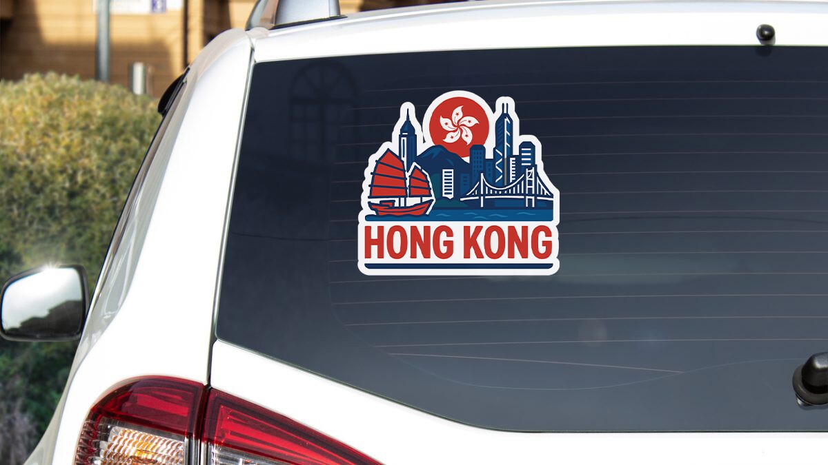 Hong Kong Sticker Decal Vinyl Die-Cut City Skyline Landmark Design