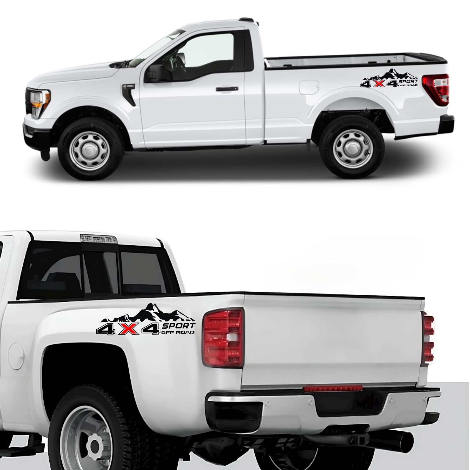 4X4 Off Road Sport with Mountain Pattern Decal Stickers 2Pcs, Vehicle Decor A…