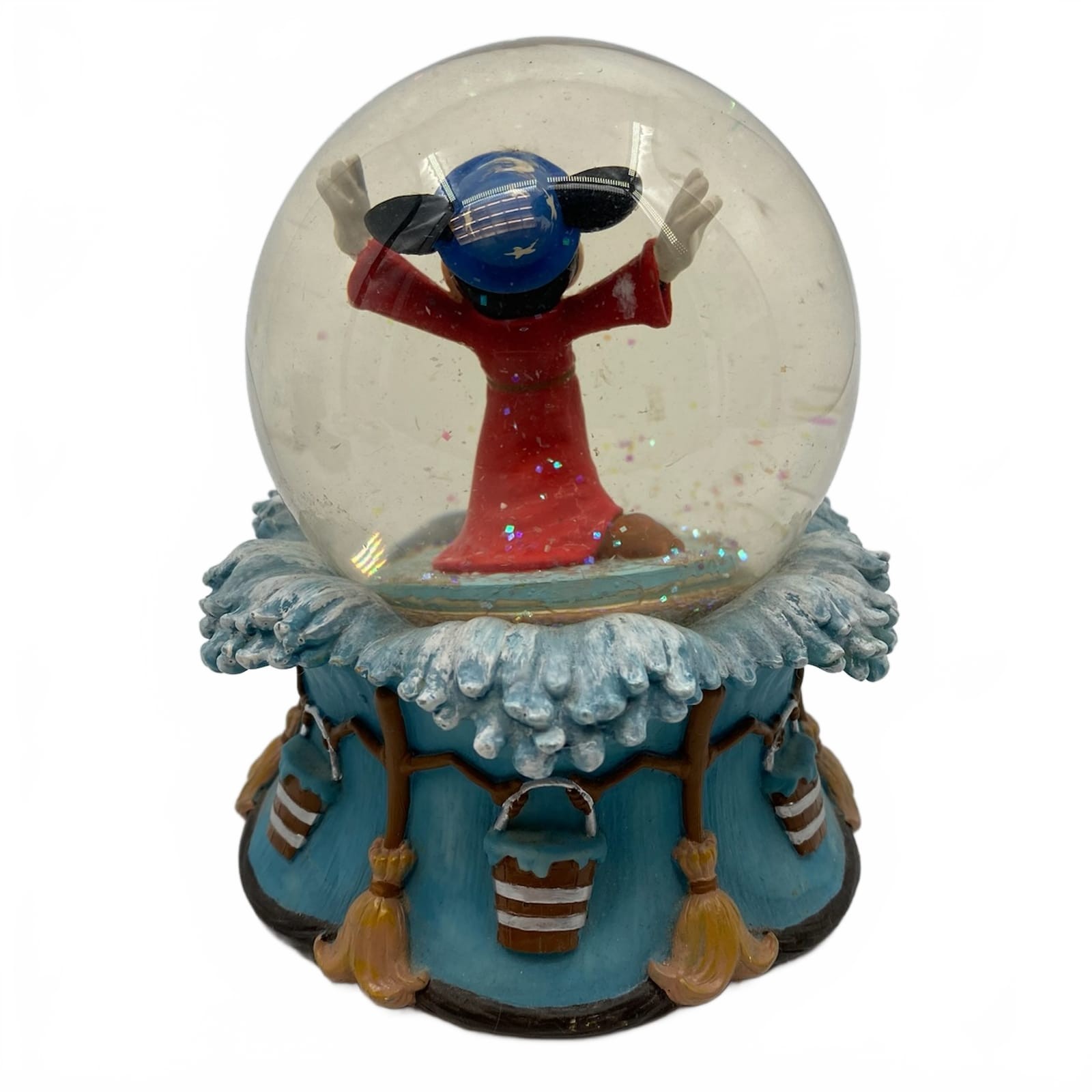 Disney Blue Red Mickey Mouse Fantasia Snow Globe | OS