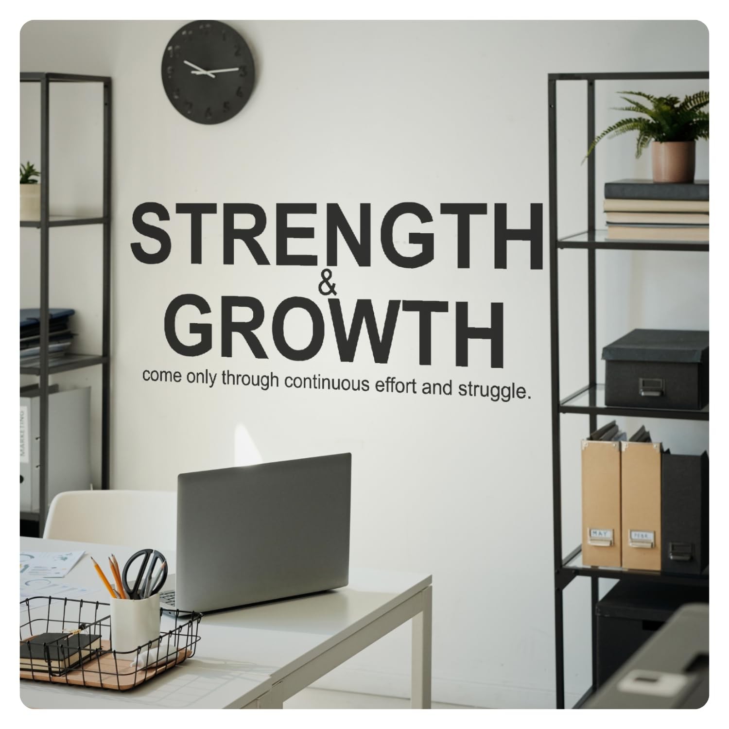 Strength and Growth Office Decor Wall Art Wall Decal Inspirational Motivation…