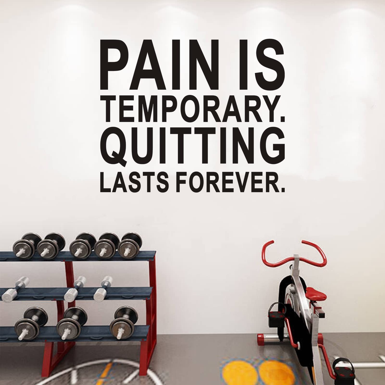 Inspirational Wall Decals, Gym Wall Stickers, (Easy to Apply), Wall Decor Vin…