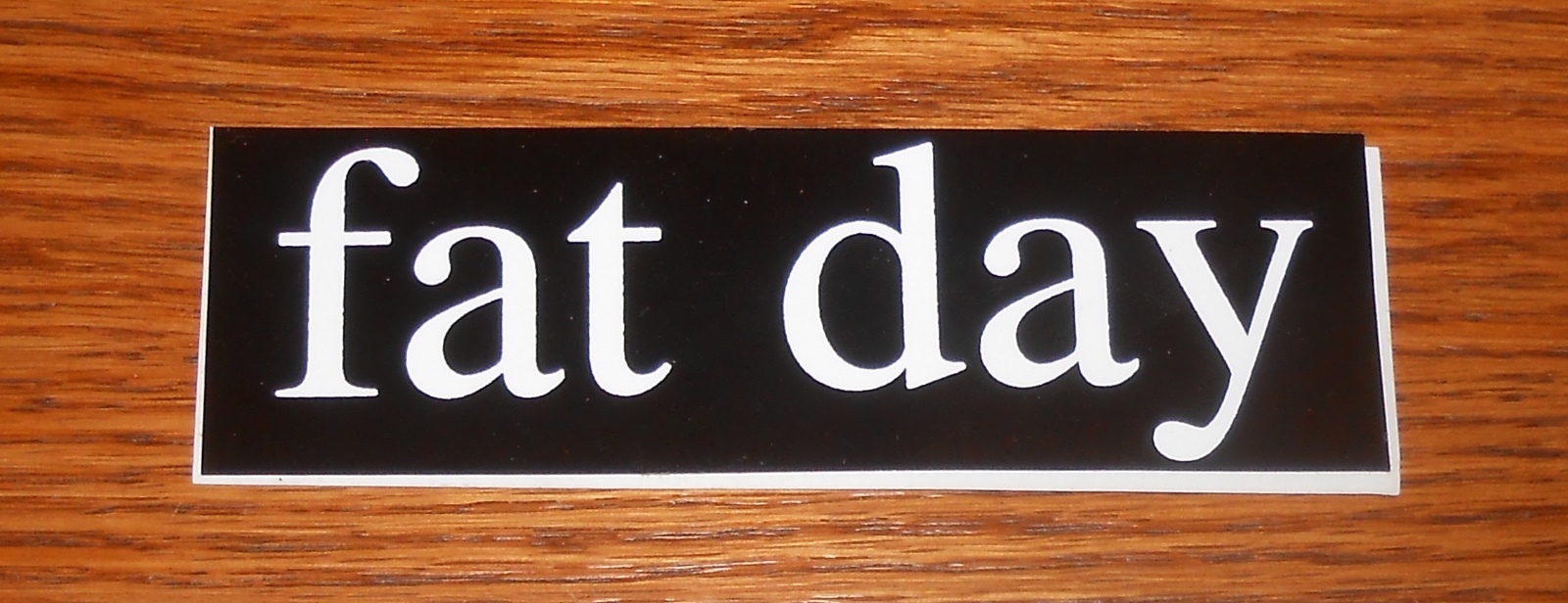 Fat Day Bumper Sticker Promo (small) 4×1.25 Arik Grier Noisecore
