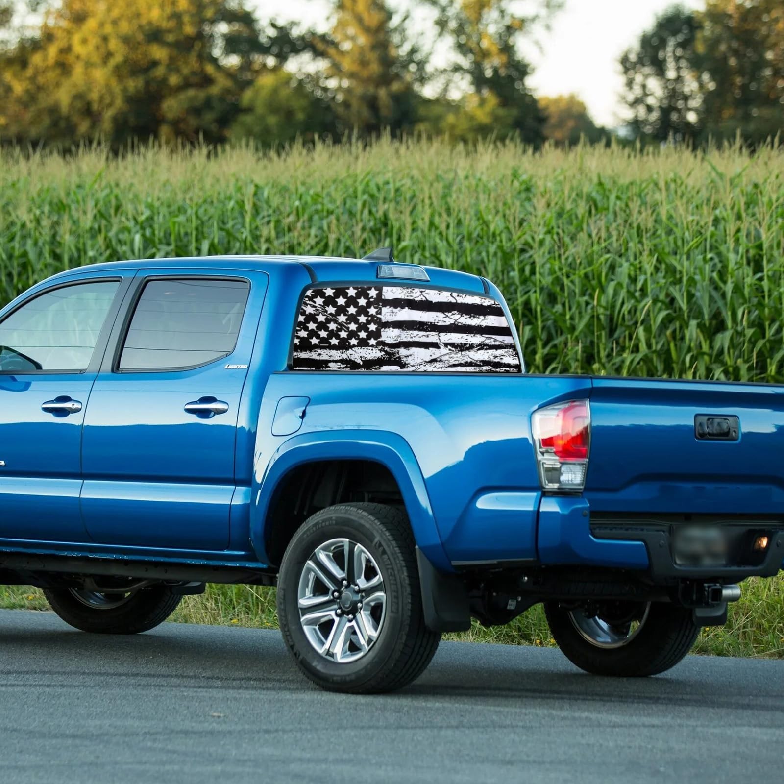 Rear Window Decals for Trucks – 65×22 in Back Window American Flag Decals Fit…