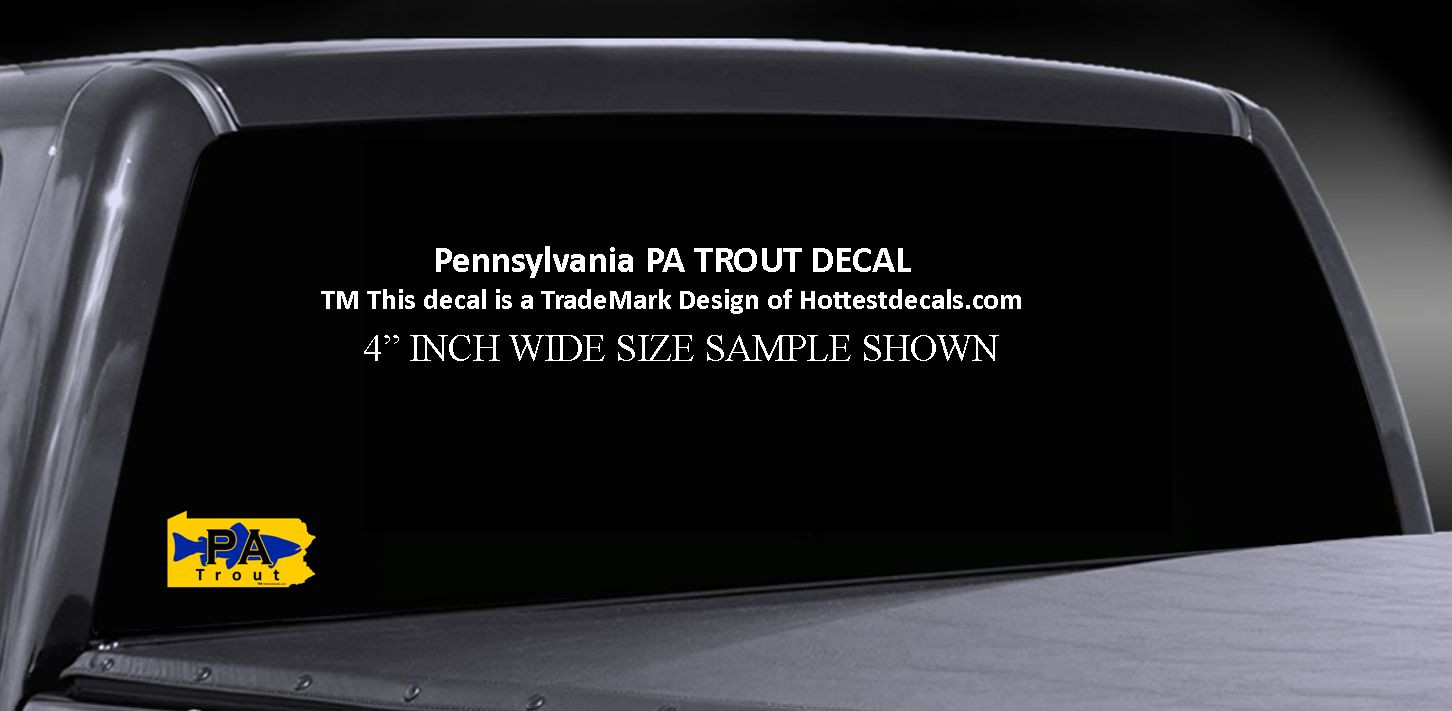 Pennsylvania Trout Fish Waterproof Decal Vinyl Car Truck Sticker PA BOWHUNTER