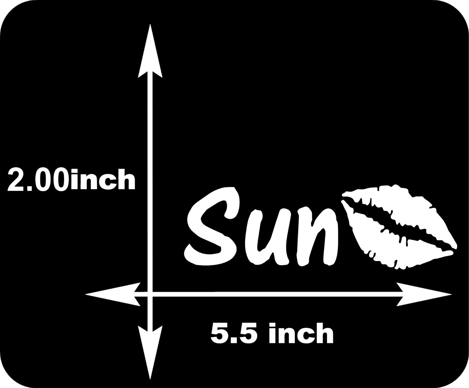 Sun Kissed Lips Kiss Beach Tan Girl Vinyl Decal Sticker White Cars 5.5" x 2"