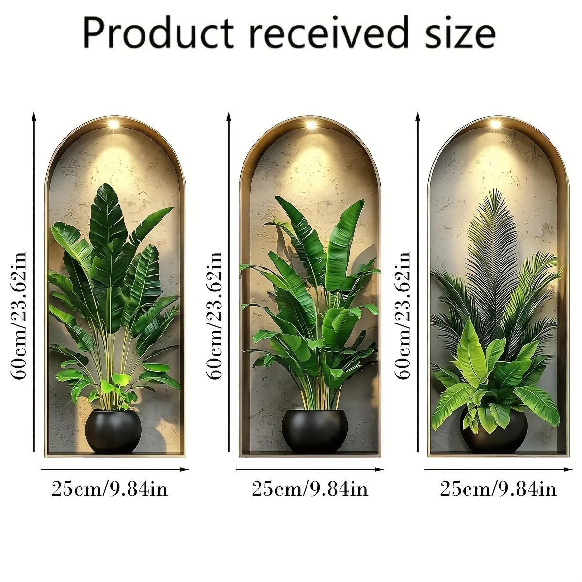 3D Watercolor Plant Wall Stickers – Realistic Potted Plants Decor, Self-Adhesive
