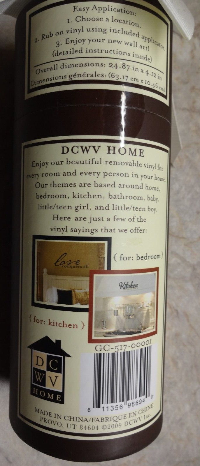 DCWV Home Removable Vinyl Lettering "Live Laugh Love” 24.87” x 4.12” NIB