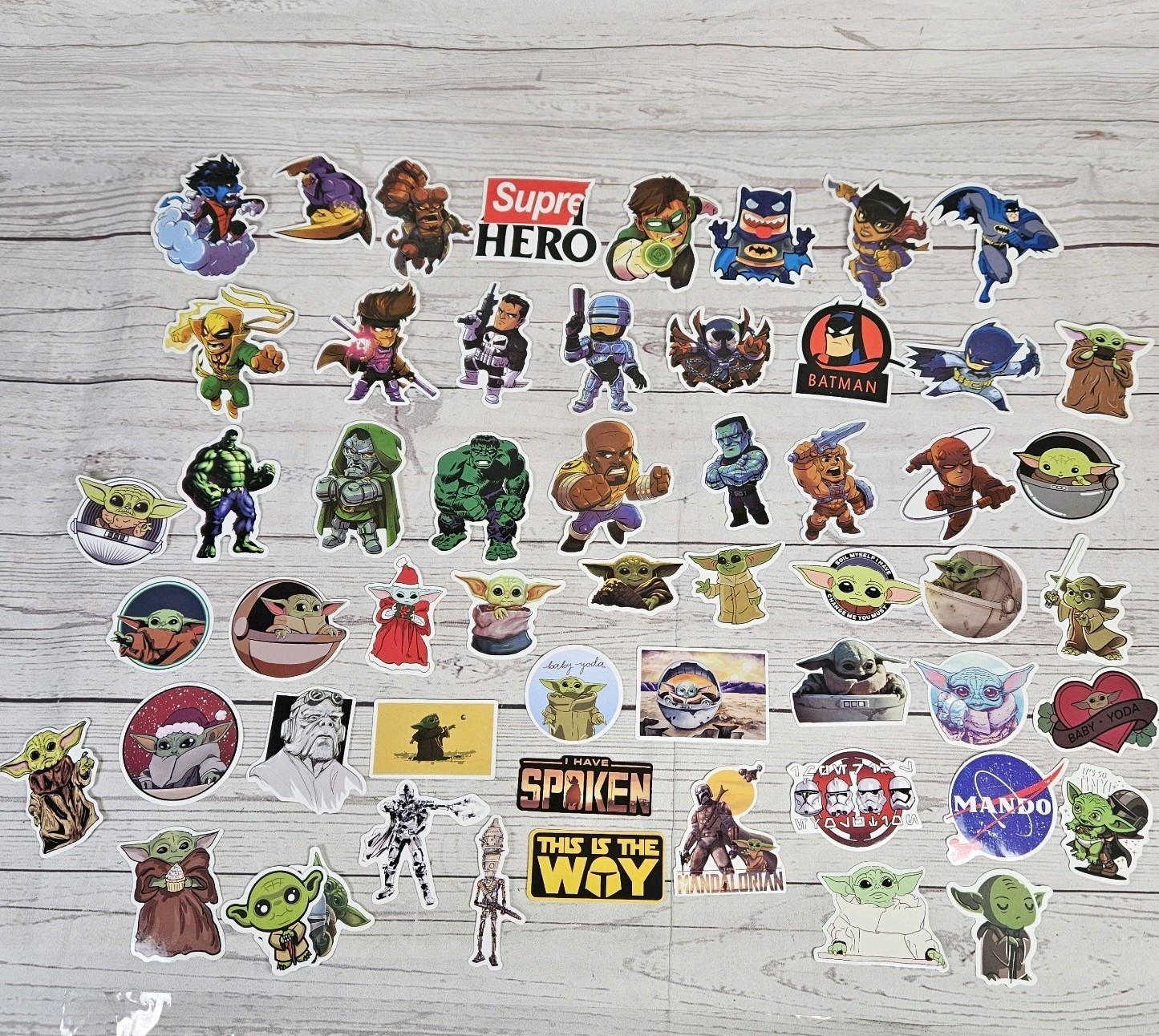 Random Sticker Bomb Lot Of 55 Stickers Marvel DC Comics Star Wars Die Cut