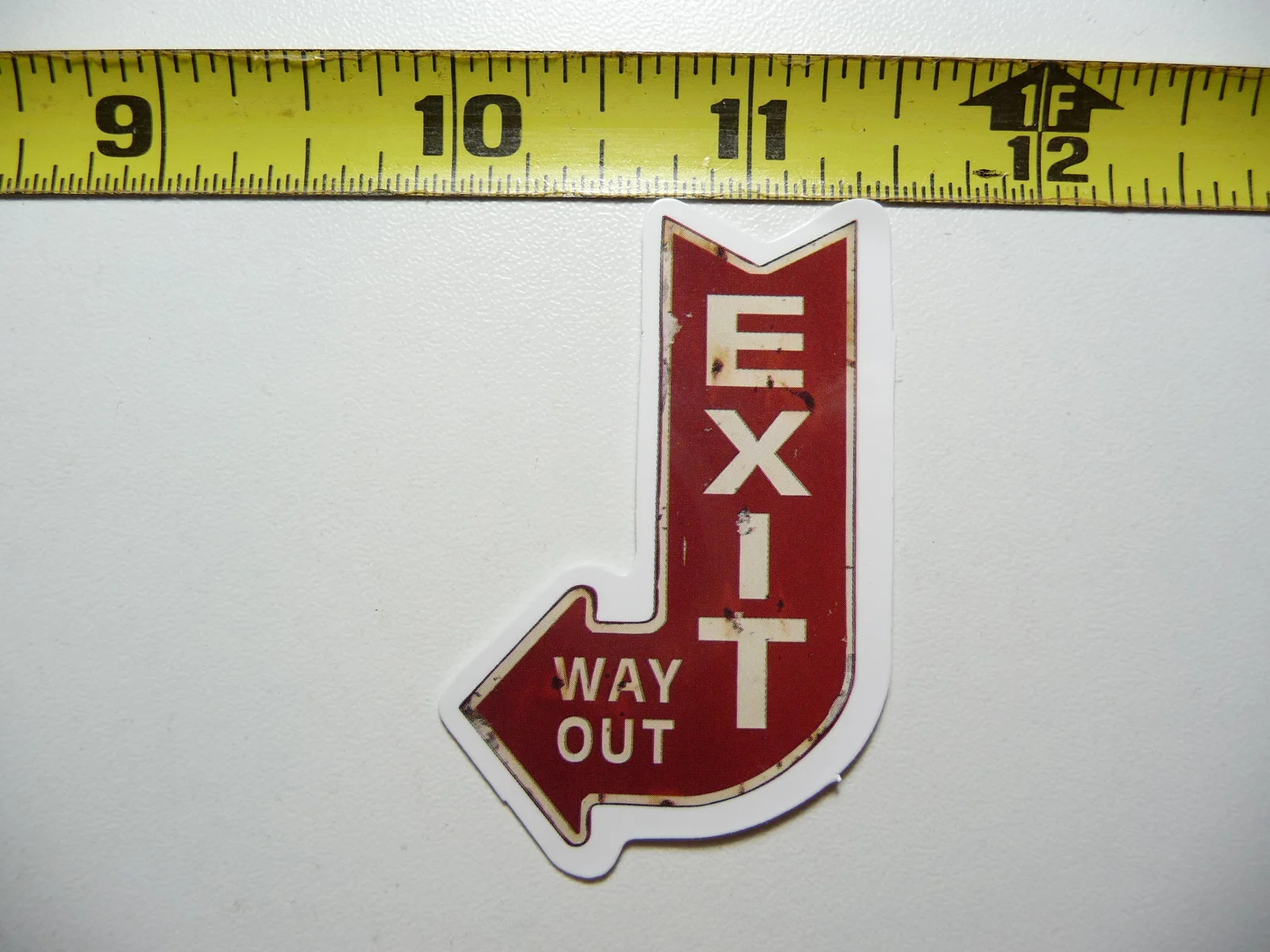 EXIT WAY OUT SMALL STICKER DECAL POSITIVE MOTIVATE WORDS MOTIVATIONAL