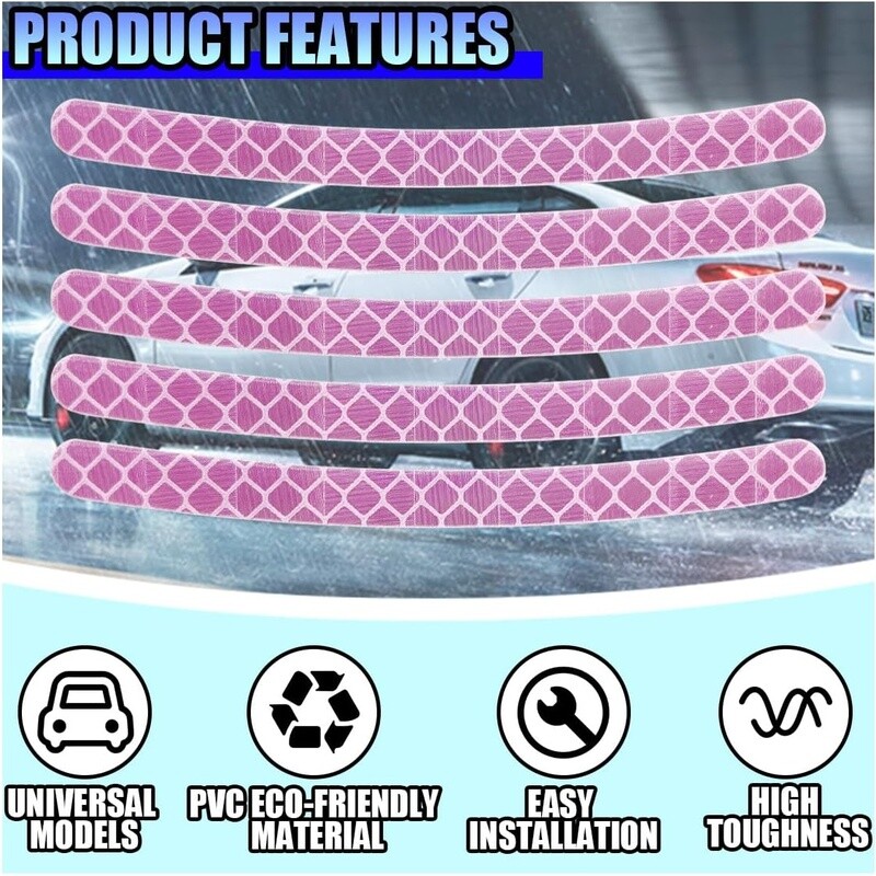 20PCS Reflective Car Wheel Stripe Stickers PVC Waterproof Tire Rim Decals New