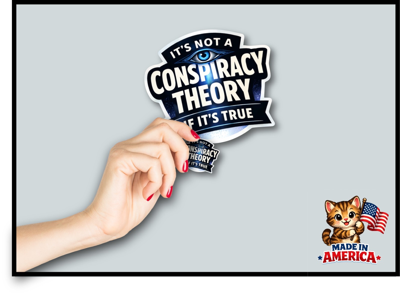 Conspiracy Theory Decal Sticker Not If Its True Awake Know Truth Reveal Discover