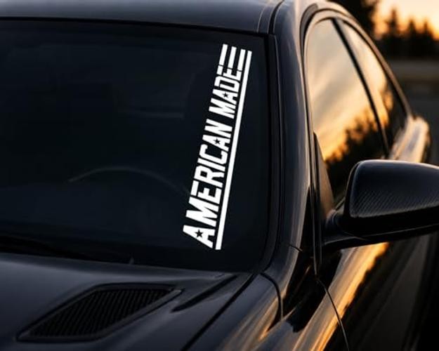 American Made USA Car Sticker Decal, Truck, Windshield Banner Sticker, 22 x 4